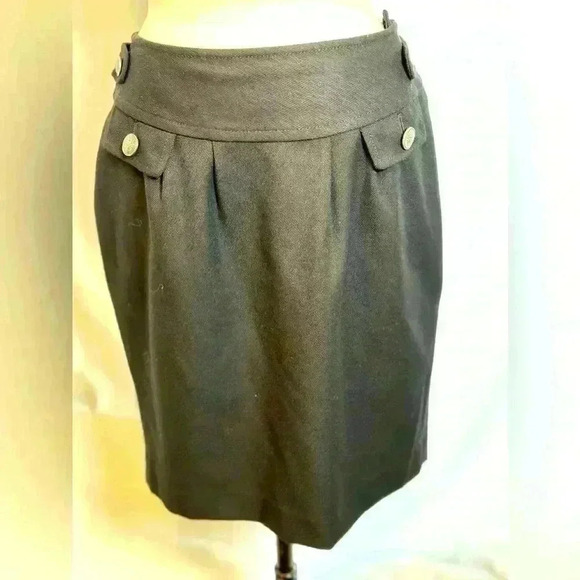 Banana Republic Lined Skirt with Gold accent Buttons (Size 4) - Picture 3 of 15